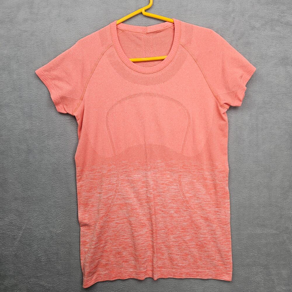 Lululemon Swiftly Tech Short SS Crew Gradient Heathered Alarming Activewear 12